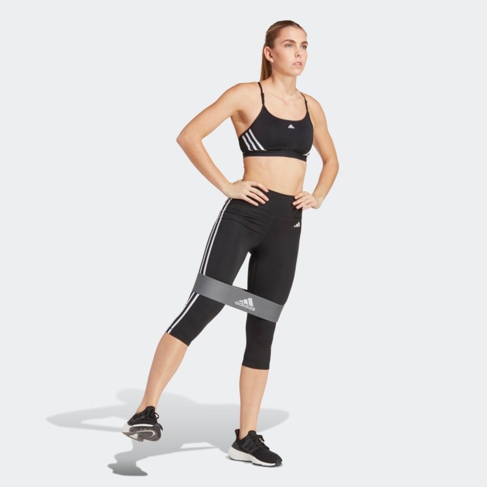 Adidas Train Essentials 3-stripes High-Waisted 3/4 Leggings Size Small - Picture 2 of 6